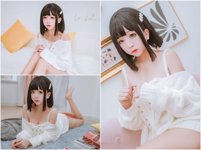 日奈娇吉他妹妹写真图集，简约牛仔裤搭配吉他展现随性日常