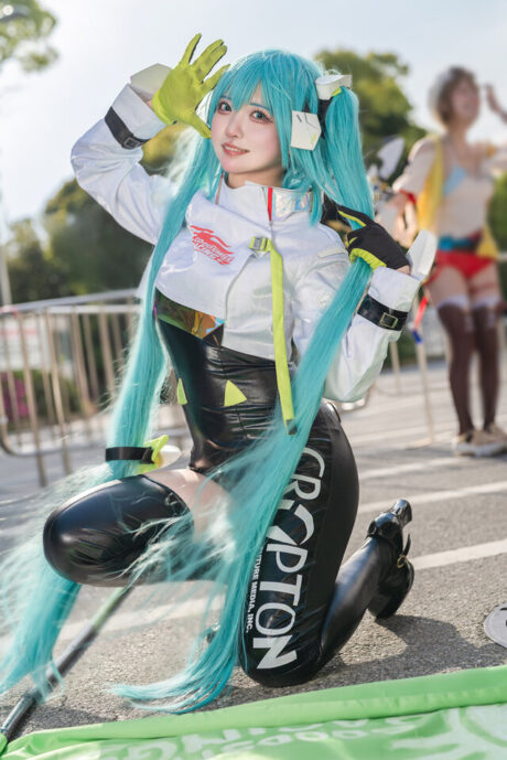 千夢chimu出镜NICONICO超会议,赛车初音未来COS现场返图