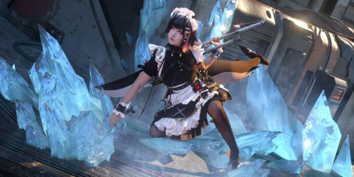 绝区零艾莲乔COS：在这套yuuhui玉汇作品中看鲨鱼女仆手扛重型剪刃