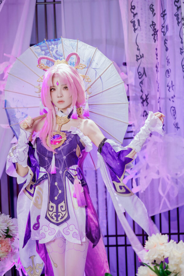 桜桃喵符玄COS图赏:星穹铁道太卜司之首的东方幻想与命运美学