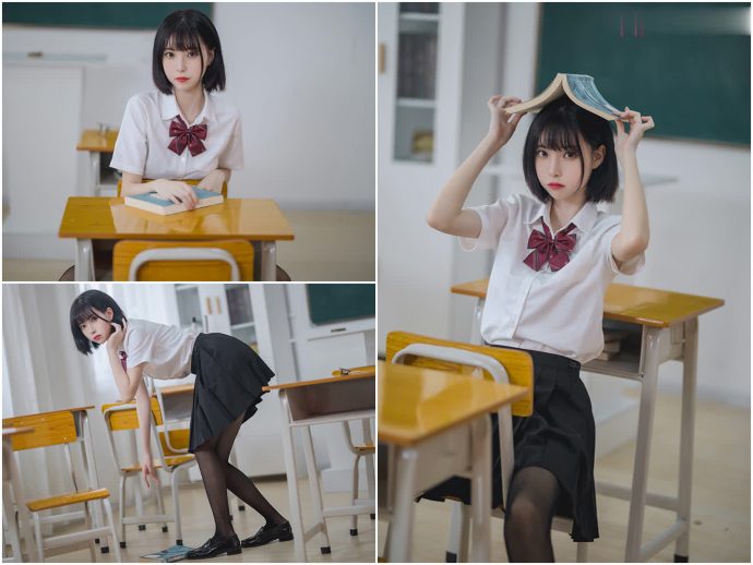 许岚lan的个人资料与写真图集：晨间女友到知性灰裙的多面风格解析