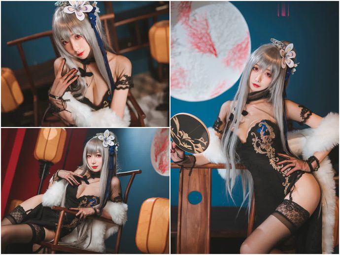 封疆疆v经典COS作品赏析：从俏皮柴郡魔术师到清冷原神申鹤水着