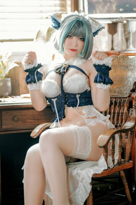 BANBANKO半半子碧蓝航线柴郡COS写真:56张猫耳舰娘高还原度图集