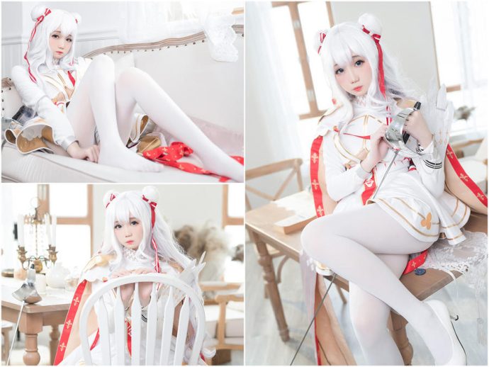 焖焖碳cos八重神子造型赏析:原神鸣神大社宫司经典红白巫女服图集