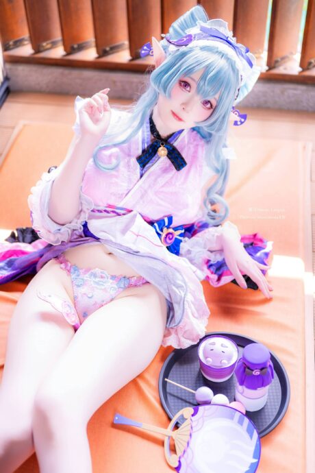 霜月shimo写真诠释原神梦见月瑞希,稻妻温泉馆里的温柔食梦貘