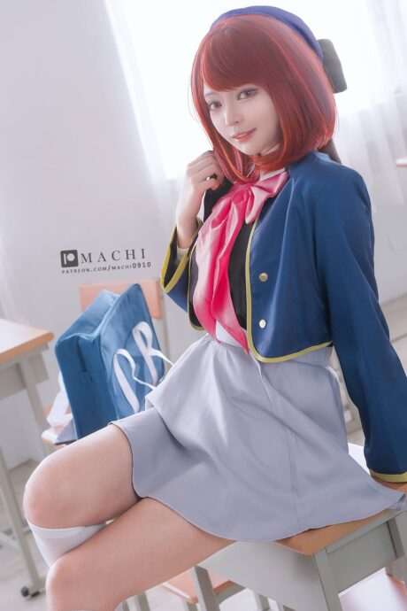 Machi馬吉《我推的孩子》有马加奈COS，逆光制服下的明媚少女质感