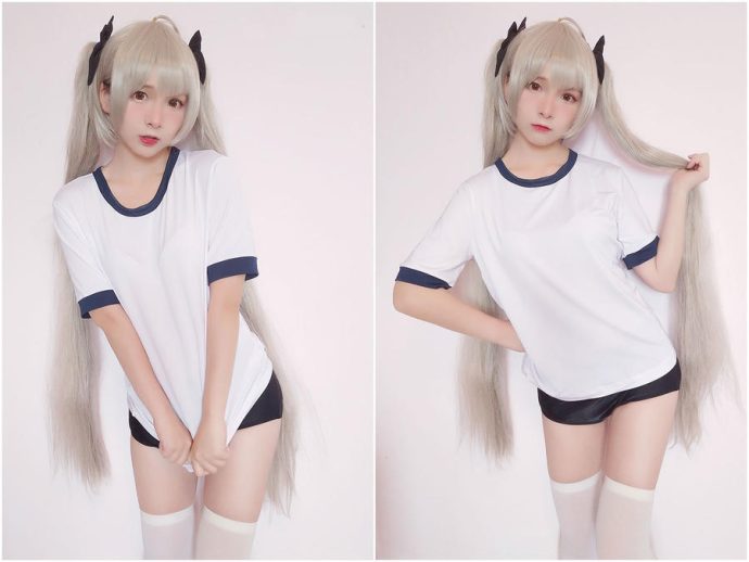 古川kagura幼年蕾姆COS图集:清透微光特写,定格甜美灵动的少女感