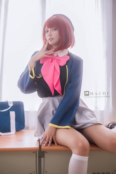 Machi馬吉《我推的孩子》有马加奈COS，逆光制服下的明媚少女质感