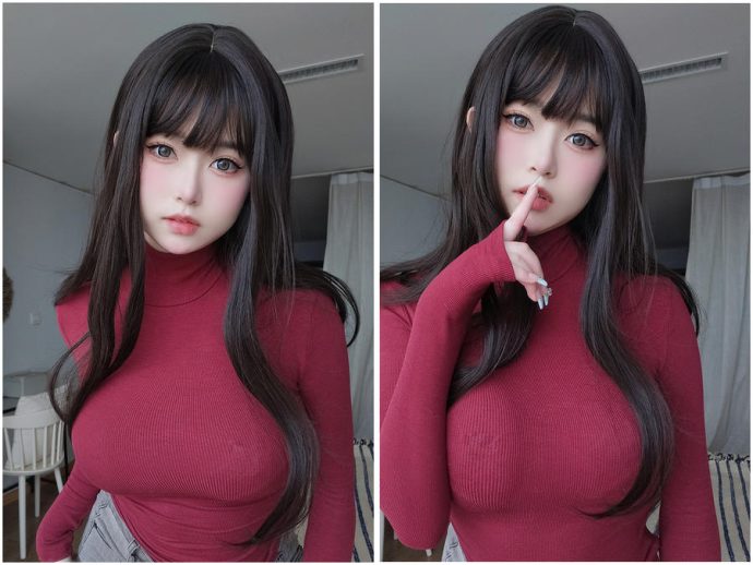 女主k cos蓝色礼服蒂法图集：温柔还原最终幻想经典造型