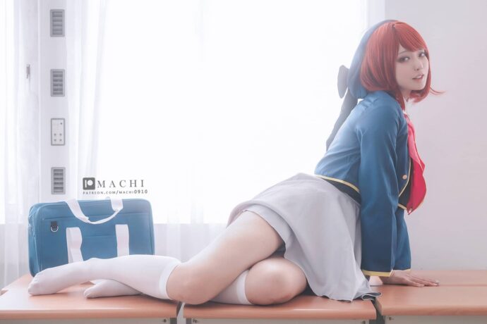 Machi馬吉《我推的孩子》有马加奈COS，逆光制服下的明媚少女质感