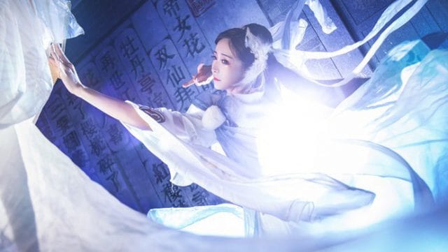 紫颜颜sweet COS楚留香传奇苏蓉蓉,古装扮相还原盗帅红颜