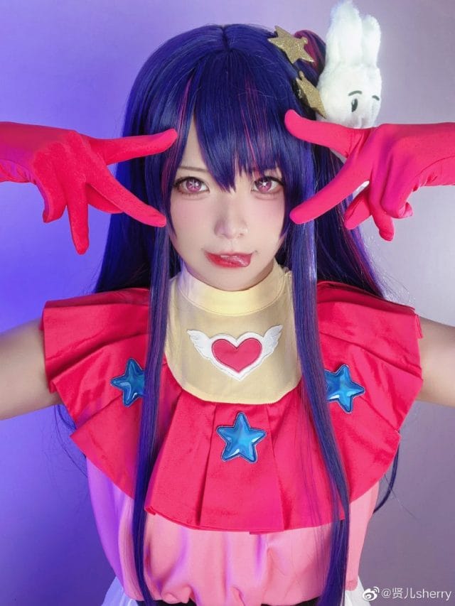 贤儿sherry COS《我推的孩子》星野爱：紫发星瞳高还原，可爱与偶像感兼具的经典造型图集