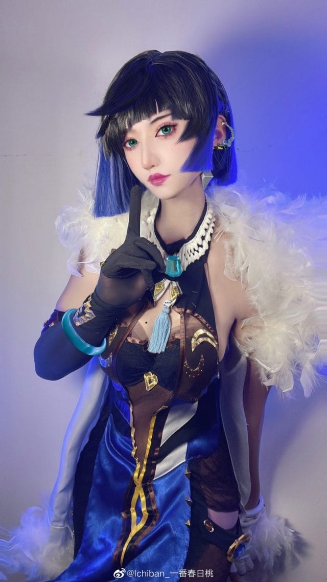 Ichiban_一番春日桃COS原神夜兰 神秘特工气质与身材曲线完美还原