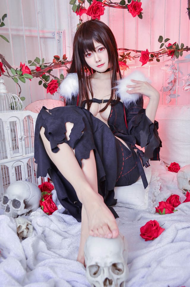 Arty亚缇cos《FGO》虞姬:虞美人妆造与冷艳气质图集