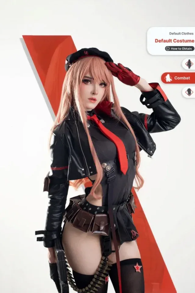 Candy_Ball 演绎《胜利女神：妮姬》拉毗 COS，外冷内刚的战斗妮姬气质图集