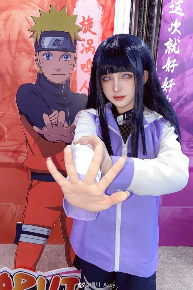 啊川_Azey 还原《火影忍者》日向雏田,疾风传忍服与 THE LAST 围巾造型多版本演绎