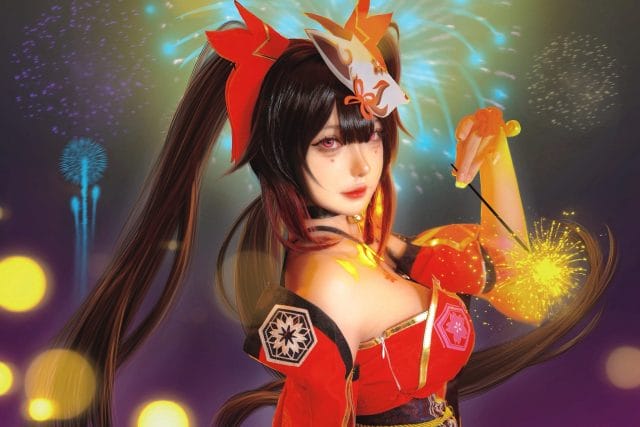 Zouka-増加演绎崩坏星穹铁道花火：俏皮灵动的面具少女COS写真