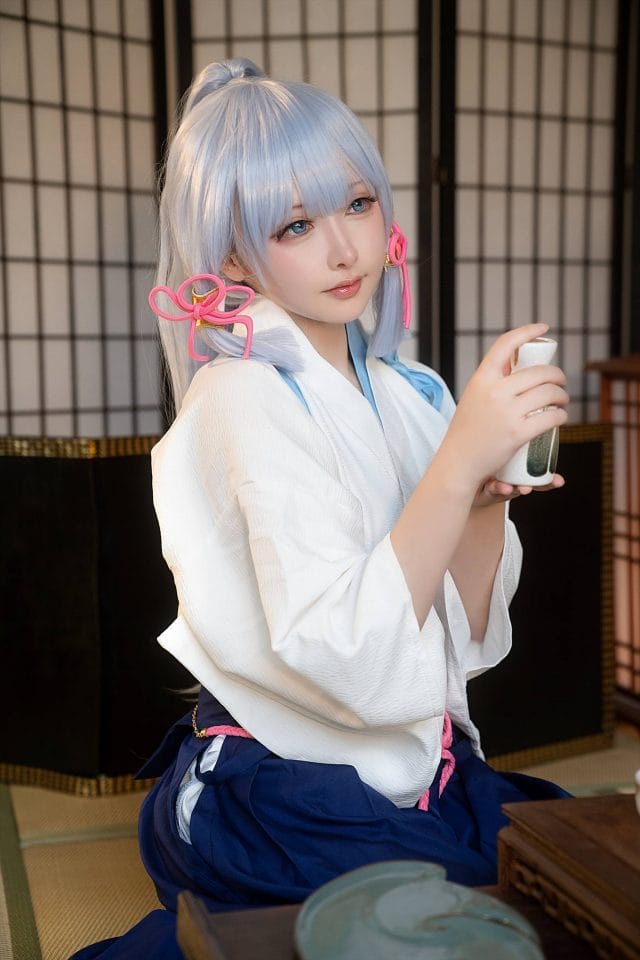 樱梨梨Eriri原神神里凌华剑道服COS,武道沉稳与名门气质兼而有之