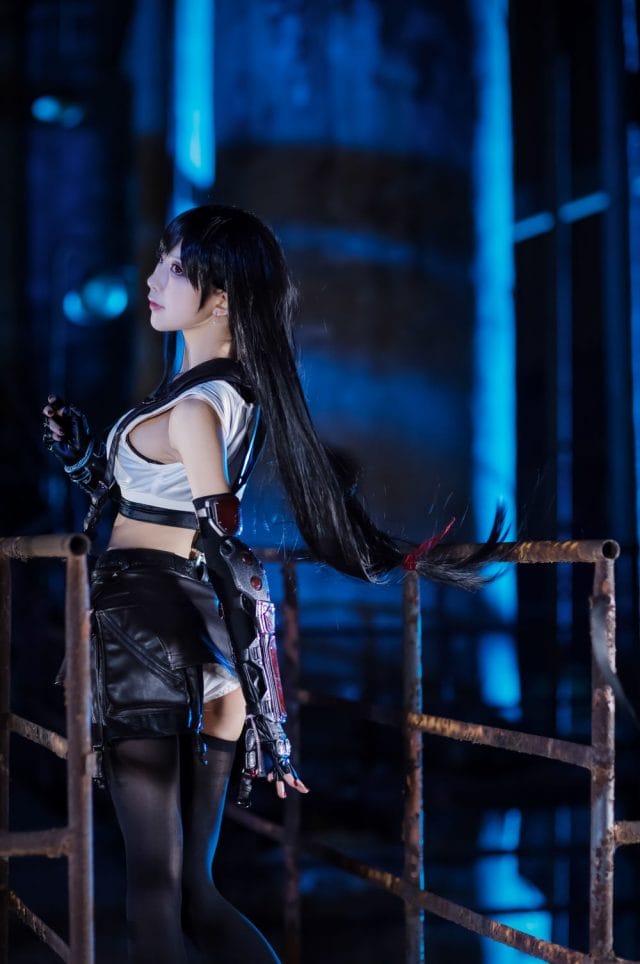 水淼aqua COS《Re:ZERO》器官猎人艾尔莎，黑色刺客造型大长腿图集