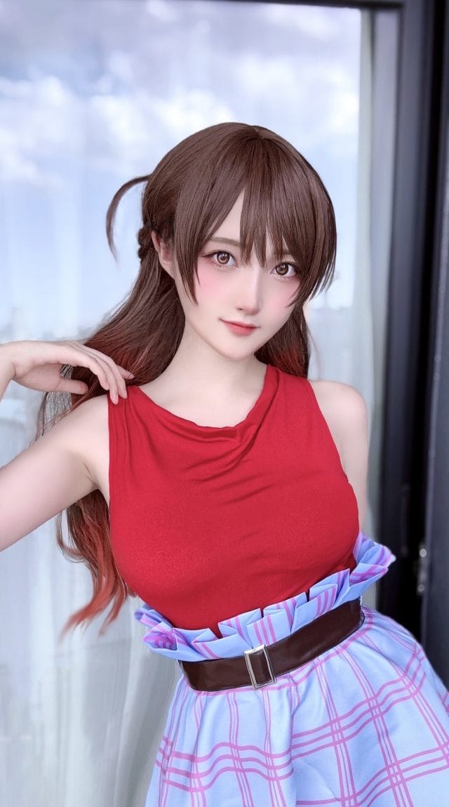 Shokora《租借女友》四角色COS写真:水原千鹤高饱和特写还原动画色彩