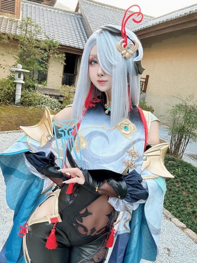 rioko凉凉子申鹤cosplay:仙气满溢的原神角色还原