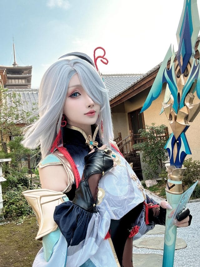 rioko凉凉子申鹤cosplay:仙气满溢的原神角色还原
