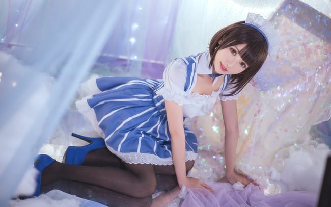 鳗鱼霏儿女仆装加藤惠COS 路人女主的养成方法清纯风演绎