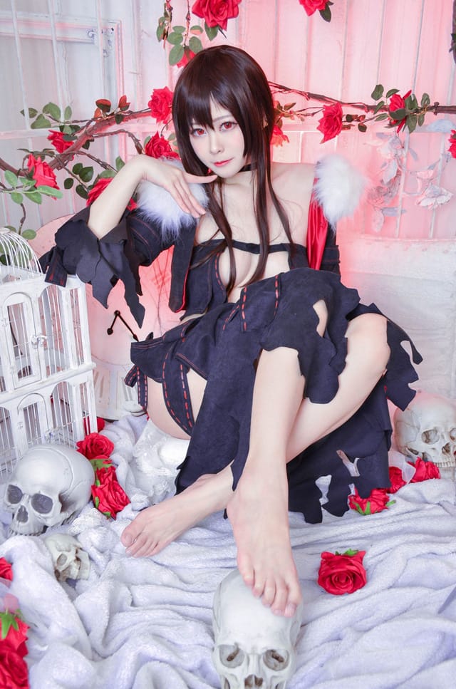 Arty亚缇cos《FGO》虞姬:虞美人妆造与冷艳气质图集