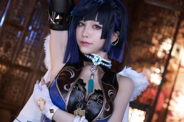 水淼aqua cos《原神》夜兰冷艳写真图集，低调气场还原兰姨本色