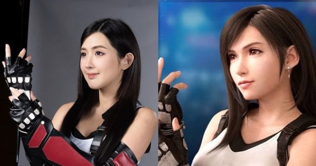 Bizcuitbeer《最终幻想VII》蒂法 COS 图集，黑裙白衣经典造型还原度获玩家好评