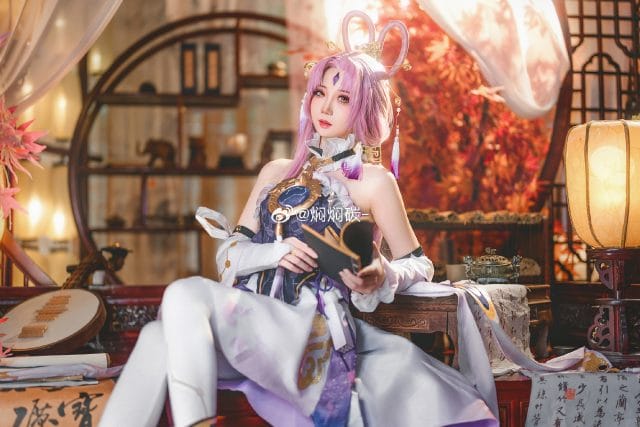焖焖碳COS符玄写真，古典书房还原仙舟太卜司气质