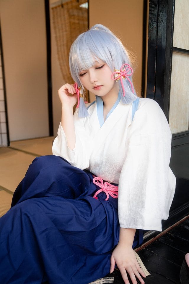 樱梨梨Eriri原神神里凌华剑道服COS,武道沉稳与名门气质兼而有之