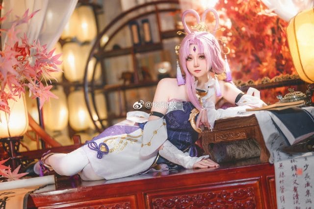 焖焖碳COS符玄写真,古典书房还原仙舟太卜司气质