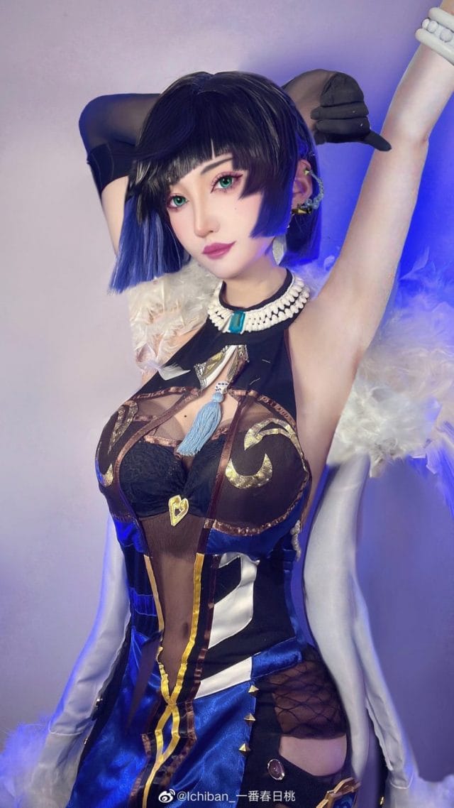 Ichiban_一番春日桃COS原神夜兰 神秘特工气质与身材曲线完美还原