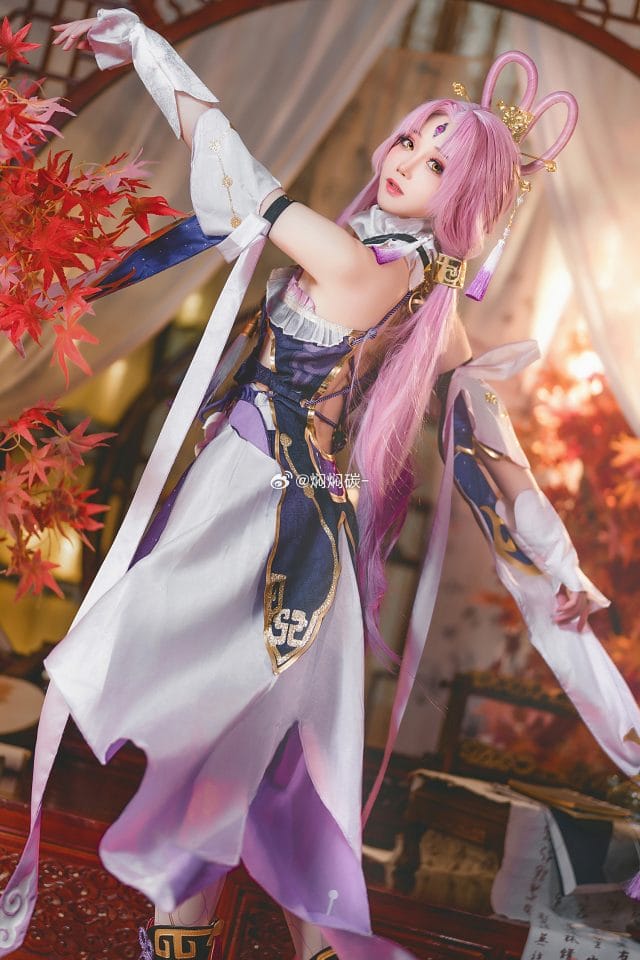 焖焖碳COS符玄写真,古典书房还原仙舟太卜司气质