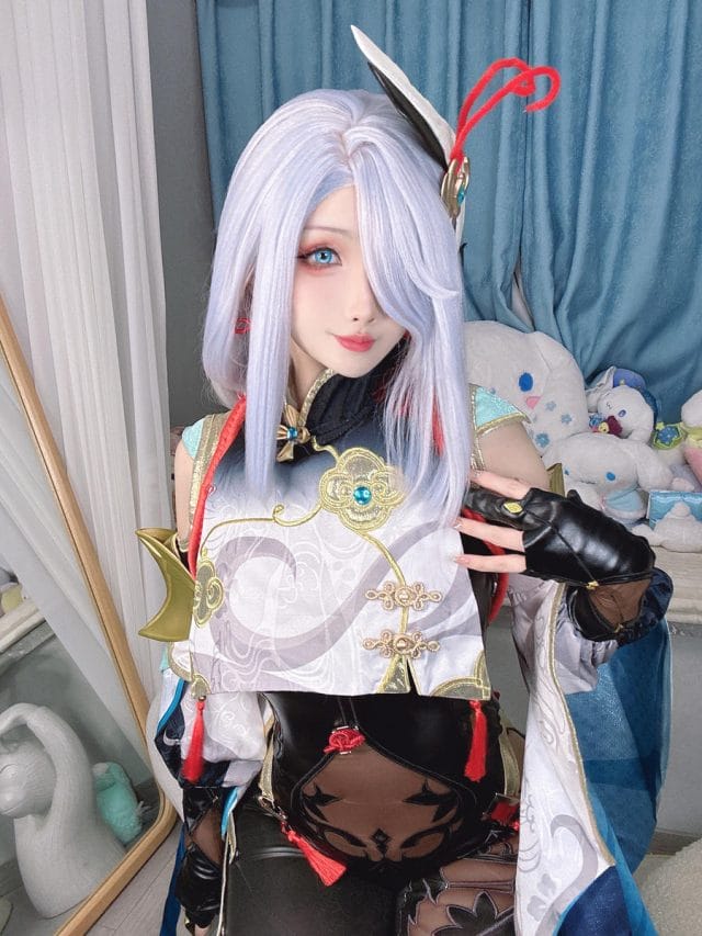 rioko凉凉子申鹤cosplay：仙气满溢的原神角色还原