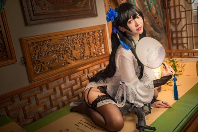 鳗鱼霏儿旗袍版95式cos图集,少女前线枪娘气质全在这里