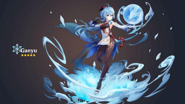 Azami原神甘雨cos：蓝发麒麟角还原“椰山羊”仙兽气质