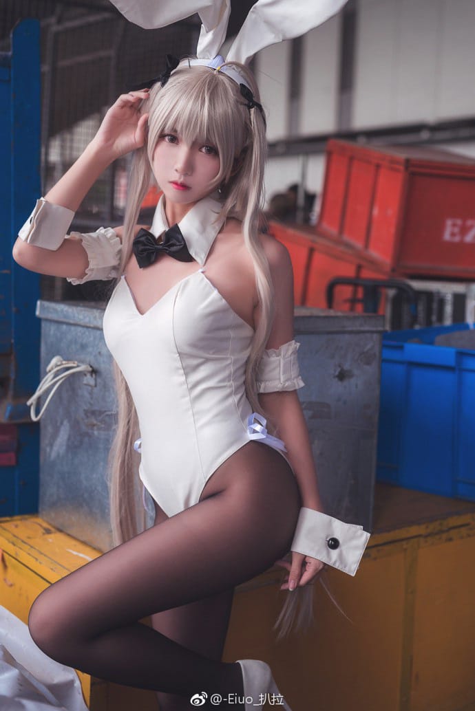 Eiuo_扒拉春日野穹兔女郎COS写真：缘之空经典角色的反差演绎