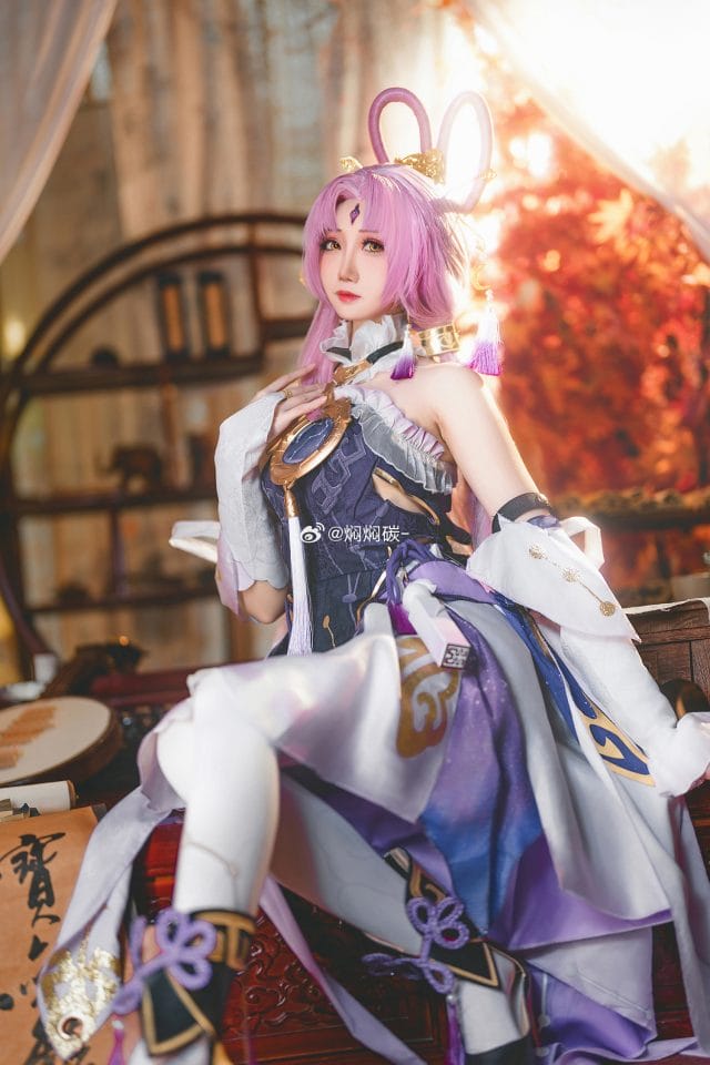 焖焖碳COS符玄写真,古典书房还原仙舟太卜司气质