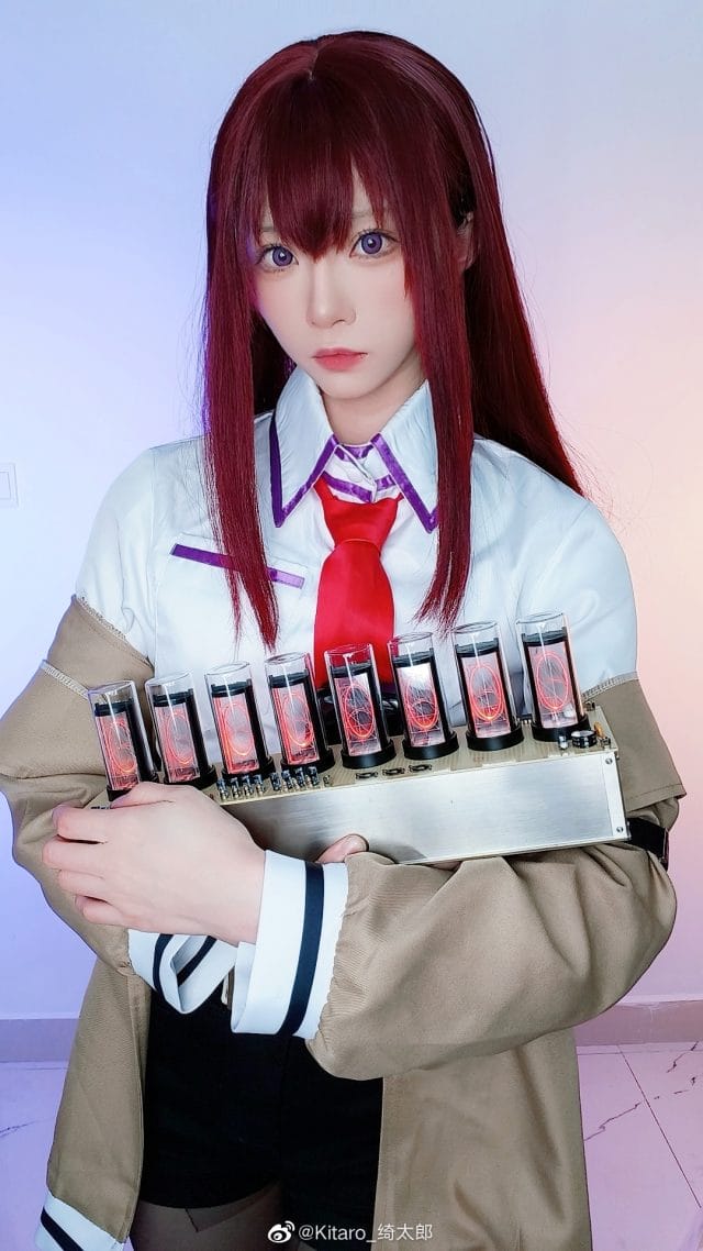 Kitaro_绮太郎《命运石之门》牧濑红莉栖COS,辉光管道具还原实验室氛围