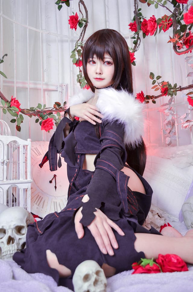 Arty亚缇cos《FGO》虞姬:虞美人妆造与冷艳气质图集