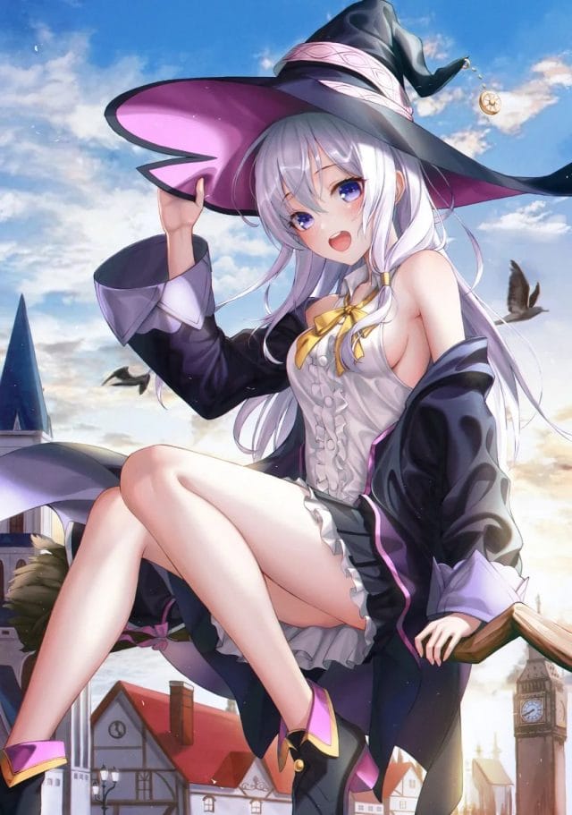 外星嫣子_Yan cos伊蕾娜，还原《魔女之旅》银发魔女的俏皮气质