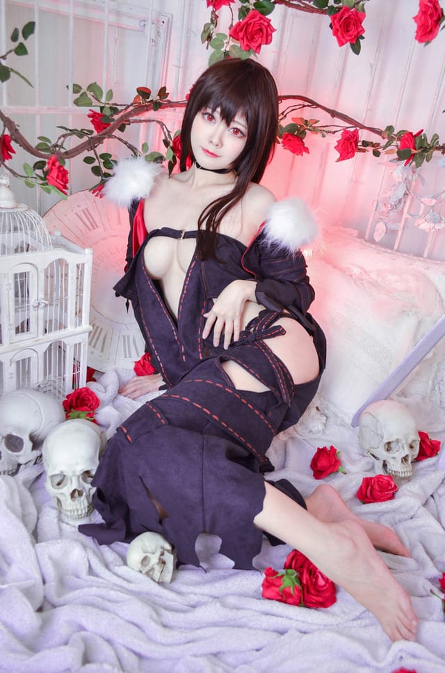 Arty亚缇cos《FGO》虞姬：虞美人妆造与冷艳气质图集
