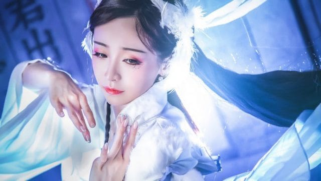 紫颜颜sweet COS楚留香传奇苏蓉蓉,古装扮相还原盗帅红颜