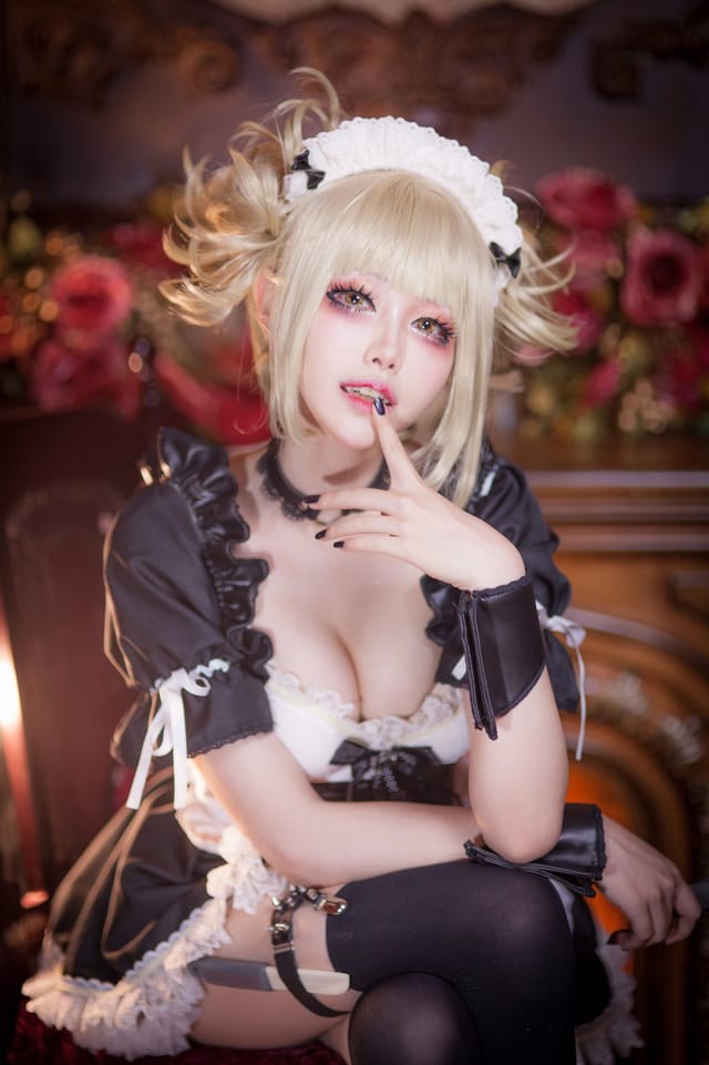 Mon夢_monpink COS《我的英雄学院》渡我被身子 金发双髻制服造型还原敌联盟少女