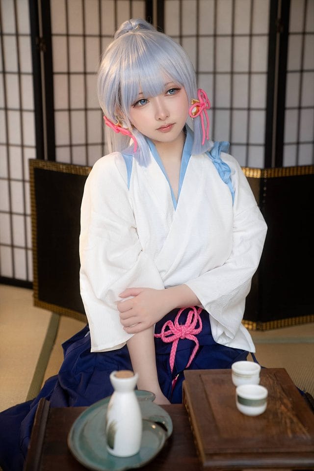 樱梨梨Eriri原神神里凌华剑道服COS,武道沉稳与名门气质兼而有之