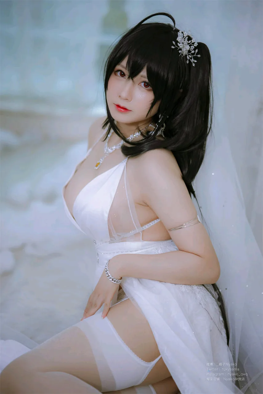 Nyako喵子大凤纯白婚纱