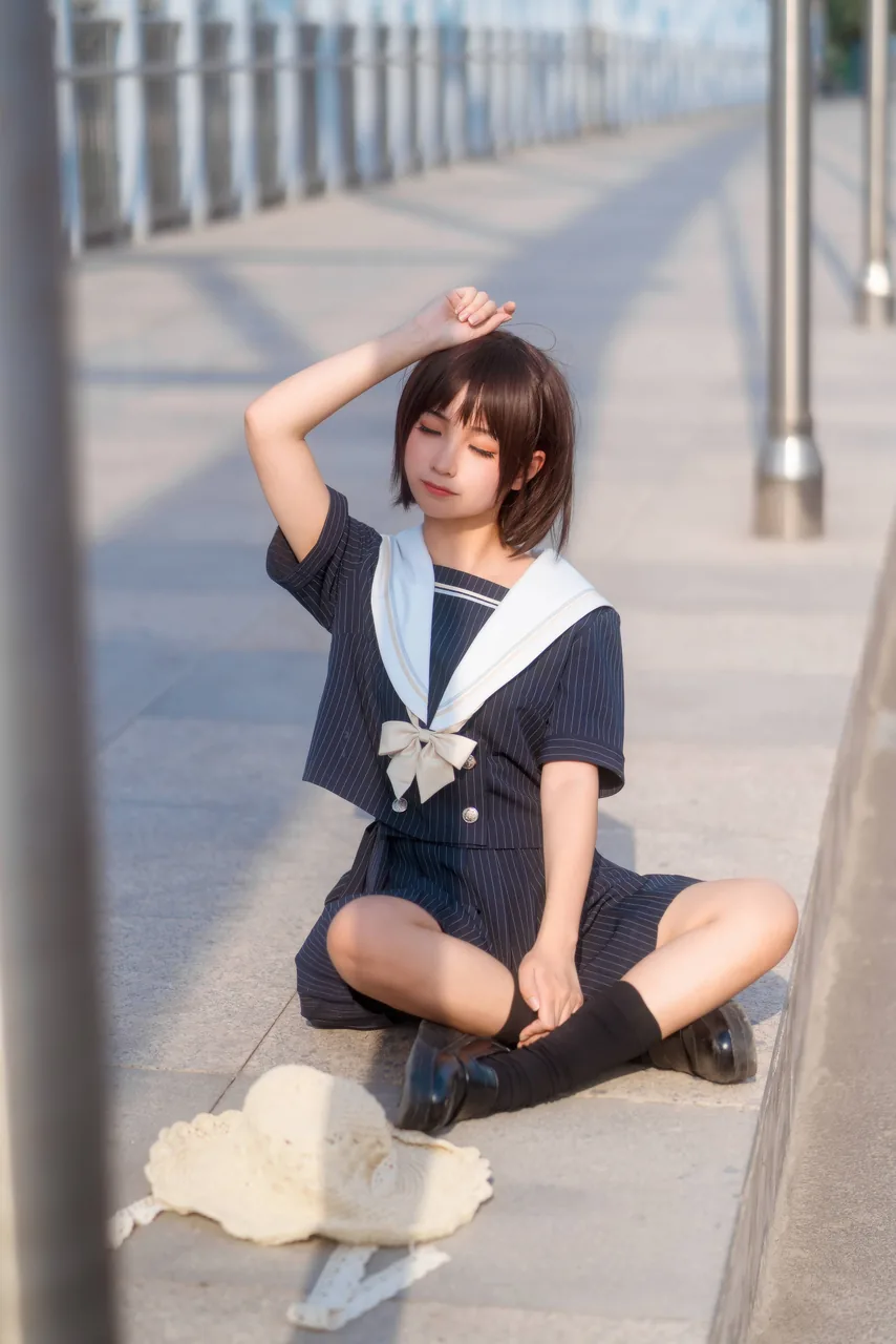 蠢沫沫深蓝JK制服