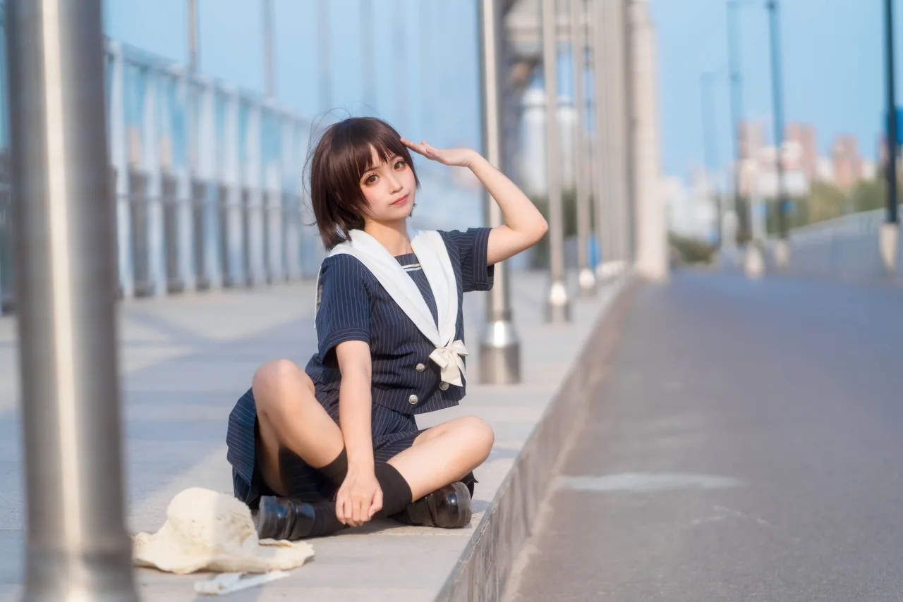 蠢沫沫深蓝JK制服